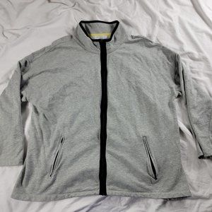 Liz Claiborne Womens 2X Gray Full Zip Sweater Lightweight Casual Outdoors